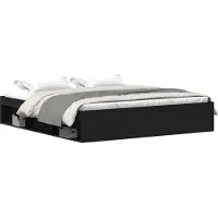 vidaXL Bedframe zonder matras 200x200 cm bewerkt hout zwart eikenkleur