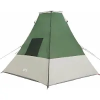 vidaXL Tipi Tent 6-persoons Waterdicht Groen taft