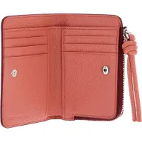 Coccinelle Leren portemonnee Myrtha Maxi Log Wallet Ribes / Pink Clay (rood)paars