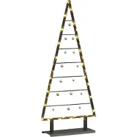 vidaXL Metalen kerstboom met standaard Zwart 125,5 cm Staal