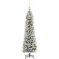 vidaXL Kunstkerstboom Wit 120 cm PVC en Metaal en Plastic