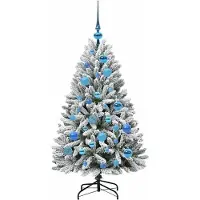 vidaXL Kunstkerstboom 120 cm 150 LED's Warmwit PVC en Staal