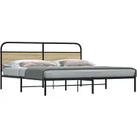 vidaXL Bedframe zonder matras metaal sonoma eikenkleurig 193x203 cm
