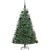 vidaXL Kunstmatige Hinged Kerstboom Groen 150 cm PVC en Metalen