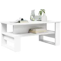 vidaXL Salontafel Wit 90 x 50 x 40 cm Bewerkt hout