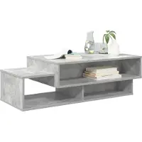 vidaXL Salontafel Beton Grijs 105 x 50 x 32,5 cm Bewerkt hout