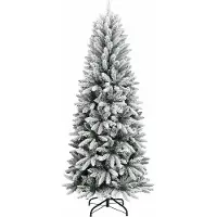 vidaXL Kunstkerstboom Wit 210 cm PVC en plastic en staal en PE