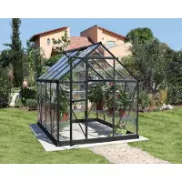 Palram - Canopia Tuinkas Harmony 6x8 - Polycarbonaat - Grijs - 185x247x208cm