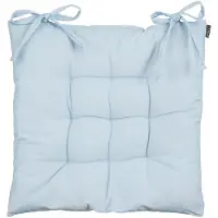 Mica Decorations stoelkussen Paddy matras - lichtblauw - 46 x 46 x 7 cm - touwtjes sluiting - binnen/buiten - platte zitkussens - wicker kussens
