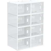 HOMCOM - DIY Schoenenkast - Kunststof - Transparant