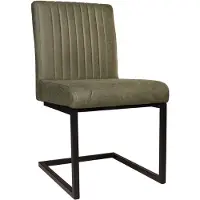 Lizzely Garden & Living Eetkamerstoel donkergroen microvezel Chester eetstoel zetel
