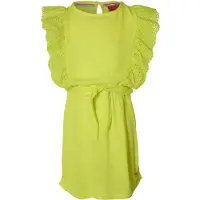 Quapi Girls jurk Fancy met ruches citroengeel