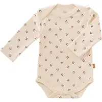 Fresk Romper met Lange Mouwen 6-12 m - Babykleding - Biologisch Katoen - Ecru - Berries