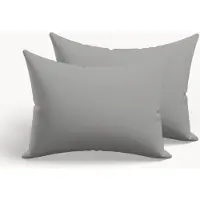 HappyBed Kussenslopen Grey 40x80 cm - Kussensloop set 2 stuks - 100% Microvezel - Ultieme slaapcomfort