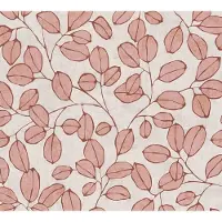A.S. Création BLADEREN BEHANG | Modern - Grijs Roze Rood - Nordic Feeling