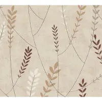 A.S. Création TAKJES EN BLADEREN BEHANG | Grafisch - Beige Bruin Grijs - Nordic Feeling