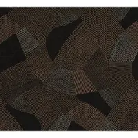 A.S. Création GEOMETRISCH PATROON BEHANG | Subtiel glanzend - Zwart Bruin - Cuba II