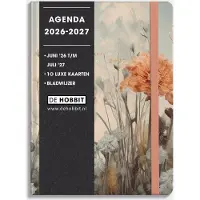 De Hobbit Hobbit - Soft Pocket Agenda 2026-2027 - Agenda A6 (14 x 10,5 cm) - A6 agenda met zachte kaft - 1 week op 2 pagina's - Veldbloemen