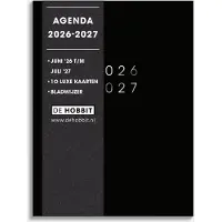 De Hobbit Hobbit - Pocket Agenda 2026-2027 - Agenda A6 (14 x 10,5 cm) - 1 week op 2 pagina's - A6 agenda met harde kaft - Zwart