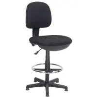 Realspace Tekenstoel Permanent contact Stof Zonder armleuning In hoogte verstelbare zitting Zwart 110 kg 430 x 480 x 1,200 mm