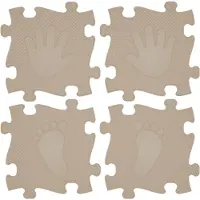 Woopie Sensorische Mat Orthopedische Puzzel Handen En Voeten 16 Stuks - Beige
