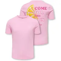ONLY KIDS GIRL T-shirt met backprint roze Meisjes Katoen Ronde hals Backprint - maat 146/152