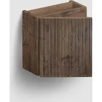 Clou Verti fonteinonderkast ribbel linksdraaiend 35x35cm donker eiken