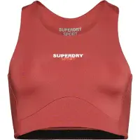 Superdry Dames Core Active Beha rood (38), Sportief, Meerdere sporten, Gerecycled polyester, Duurzaam WS311591A