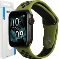 Beline Apple Watch Sport Siliconen band 42/44/45/49mm groen-zwart groen/zwart