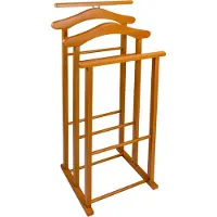 Italia MAXI Ciliegio - Kledingstandaard in Hout - Dressboy - 2 Kledinghangers en 2 Broekhangers - Bruin