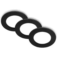 Briloner Jeft – Set van 3 LED Inbouwspots – 4000K neutraal wit licht – 330Lm – 3W – zwart – Ø9 x 2,8 cm