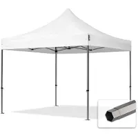 TOOLPORT 3x3 m Easy up partytent, PREMIUM staal 40mm, wit