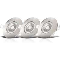 B.K.Licht Ledinbouwlamp 3-delige bad inbouwspot, dimbaar, IP44, LED inbouwspots