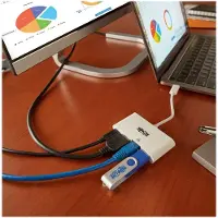 Tripp Lite U444-06N-H4GU-C video kabel adapter USB Type-C USB Type-C + USB Type-A + HDMI Wit