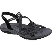 SKECHERS Sandaal 'Reggae Slim - Turn It Up' zwart