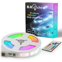 B.K.Licht Led-strip USB RGBIC LED strip, 5 m, met kleurverandering Lichtstrip, met muzieksensor, met afstandsbediening, zelfklevend (1 stuk)