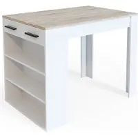 Vicco Repose Eetkamertafel – 67 x 100 cm Sonoma/Wit