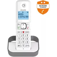 Alcatel Classic F860 - Snoerloze telefoon met nummerherkenning - 3-weg geschikt voor oproepen - grijs