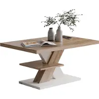 Casaria Salontafel Detroit Wit/Sonoma Eik 90x60x45cm