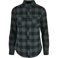 Urban Classics Blouse cyaan blauw / zwart