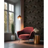 A.S. Création GEOMETRISCH PATROON BEHANG | Subtiel glanzend - Zwart Bruin - Cuba II