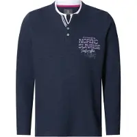 Jan Vanderstorm +FIT Collectie longsleeve AKKA donkerblauw male | Maat: XL