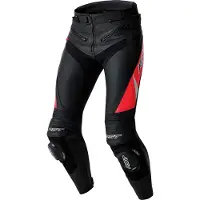 Rst Tractech Evo D3O, leren broek geperforeerd ,Zwart/Neon-Rood/Wit ,M