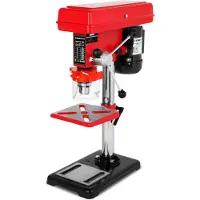 Eberth Tafelboormachine 550 watt, 50 mm spilverplaatsing, 9 snelheden, max. 2350 tpm, staande boormachine met boorkop Ø 3-16 mm, staande boormachine, kolomboormachine, kantel- en draaibare boortafel