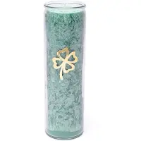 Phoenix Kaars Stearine Klavertje 4 Groen Ongeparfumeerd - 21x6,5 Cm - 21x6.5 cm