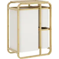 En.casa Wasmand Evenes met waszakken 70,5x49,5x33 cm beige