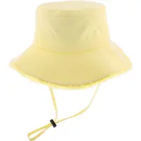 Herman Bob en coton uni avec jugulaire et ourlet effiloché bénéficiant d'une protection UPF élevée proche de 50.