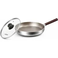 Cheffinger Koekenpan - Met Deksel - Marmeren Coating - 26 Cm - Zwart