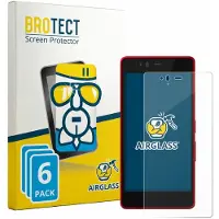 BROTECT Screenprotector 6 Stuks voor Fujitsu Arrows M04 Beschermglas transparant