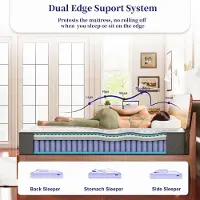 Laura Matras 140x200x25 cm – 7-Zone Pocketvering & Traagschuim Hybride Matras Medium Stevig H3/H4 – Orthopedisch Koudschuim Matras met Drukverlichting & Temperatuurregulatie